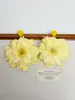 Pendientes Florales Coloridos Estilo Vacaciones en la Playa, Colección de Primavera, Frescos y Fotogénicos, Pendientes de Flor de Rosa para Mujer