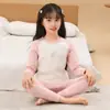 Ropa de Otoño para Niños y Pantalones de Otoño Pijama de Algodón Puro para Niños Ropa Interior Térmica para Niñas Suéter de Algodón para Bebés y Niños Pequeños