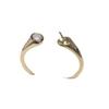 Anillo de perlas abiertas de moda simple de plata S925 con figura bicolor amarilla y blanca con accesorios de perlas de 7-8 mm sin cuentas