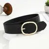 Cinturón Ovalado Retro Americano para Mujer, Accesorio Decorativo de Nicho de Alta Gama, Cinturón para Jeans, Accesorio Adelgazante para la Cintura