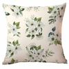 Funda de cojín con estampado de planta y flor verde primavera de Amazon para sala de estar, sofá, cojín