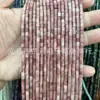 4x4mm Ágata Tubo Redondo Contas Soltas Acessórios para Joias DIY Contas Cilíndricas de Cristal Rosa Colar Produtos Semi-Acabados Atacado