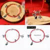 Pulseras de Navidad al por mayor Moda Europea y Americana Tendencia Papá Noel Copo de Nieve Campana Metal Estilo Frío Pulseras Festivas