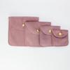 Bolsa redonda con cierre a presión de terciopelo Lisi de alta calidad para guardar joyas, anillos, pendientes, pulseras, collares y colgantes.
