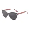 Gafas de sol estilo nuevo, personalizadas, de montura grande, planas, de una sola pieza, estilo ojo de gato, para hombre y mujer, sin montura, de alta gama, moda, trendy
