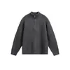 Ropa para Hombre Beijie Marca de Tendencia Estilo Americano Otoño 2025 Nuevo Jersey Retro de Canalé con Media Cremallera y Cuello Alto para Hombre