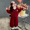 Conjunto de Inverno com Pelúcia para Meninas Outono/Inverno 2026 Novo Elegante Infantil Bebê Casual Espesso Conjunto de Duas Peças Tendência