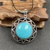 Collar de cristal de estrella de seis puntas, colgante de estilo europeo y americano, conchas de abulón vintage, piedra de ojo de tigre, joyería personalizada, combina y combina.