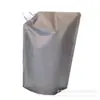 Em estoque Saco com Bico de Sucção de Plástico e Folha de Alumínio Pura Embalagem para Líquidos como Chá de Leite, Suco, Leite de Soja Saco Autoportante de Folha de Alumínio