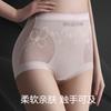 Ropa interior de encaje hueco de cintura alta para mujer, talla grande, cómoda, transpirable, moldeado ligero, ajusta el abdomen, cobertura completa de glúteos, bragas sin costuras para mujer