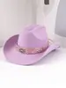 Sombrero de ala ancha estilo vaquero bohemio unisex turquesa de moda para banda de sombrero Temu
