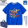 Camiseta de manga corta de verano con estampado de dibujos animados de los Hermanos Toba para niños y niñas.