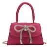 Bolso moderno y artístico personalizado con lazo para mujer 2024 nuevo bolso de cadena coreano de moda portátil cruzado de hombro cuadrado pequeño