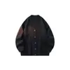 Suéter cardigan de gola V para homens, outono e inverno, estilo retrô japonês, casual e moderno, jaqueta de malha elegante e de corte solto