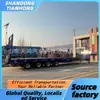 Venta Directa de Producción de Fábrica Exportación para la Venta Semirremolque de Plataforma Baja Remolque Cabrestante Hidráulico Remolque de Transporte de Piezas Grandes de Alta Resistencia