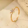 Anillo de Estrella de Seis Puntas de Plata de Ley 925 con Circonita para Mujer, Nuevo Modelo Más Vendido con Diamantes, Anillo para Dedo Índice, Estilo Europeo y Americano, Versátil y Moderno