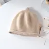 Gorro 100% Cachemir Puro Otoño/Invierno Lana Nueva para Hombres, Mujeres y Bebé, Gorro Elegante, Lindo Gorro Cálido de Punto
