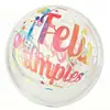 Suministro transfronterizo globos bobo impresos en español de 20 pulgadas para decoración de bodas, arreglos de cumpleaños, globos bobo transparentes