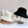 Chapéu de Pescador de Fita Plissada de Papel e Japonês Chapéu de Pano Protetor Solar de Verão Feminino Chapéu de Bacia Elegante Estilo Hepburn Chapéu de Praia Moderno