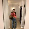 Capítulo 7/26 NUEVO guardarropa de vaquera exclusivo jeans casuales bordados de retazos de alta resistencia