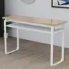 Conjunto de mesa y silla para mesa de entrenamiento de institución educativa, mesa larga, mesa de estudio para clase de tutoría escolar moderna simple, mesa de entrenamiento doble