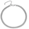 Joyería Transfronteriza Europea y Americana Moda Retro Hip-Hop Oro Plata Acero Inoxidable para Hombre Tobillera Biselada Venta al por Mayor Color Acero