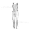 Lencería sexy transfronteriza europea y americana sexy ropa interior tipo sling traje de malla de una pieza medias de malla de una pieza medias w576