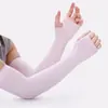 Manga Refrescante Protector Solar Guantes para Mujer Manga para Hombre Ultravioleta Extra Larga Delgada Seda de Hielo Brazalete Manga Verano