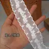 Exquisito Encaje Bordado de Hilo de Algodón de Malla de Borde Recto para Ropa, Tirantes, Cinturón, Accesorios de Encaje Decorativo, Materiales DIY