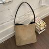 Bolso de Ante para Mujer 2025 Nuevo de Moda Otoño e Invierno Bolso Cruzado Tipo Cubo Bolso de Hombro Gran Capacidad Bolso de Mano para Viajar