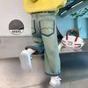 Calças de Lã Forradas para Meninas 2026 Novo Outono e Inverno Casuais Estilosas Jeans Infantil Calças Longas Grossas de Inverno