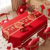 Mantel de Año Nuevo 2026, Forma Ovalada, Impermeable, Resistente al Aceite, Resistente al Calor, Mantel Rojo para un Ambiente de Año Nuevo