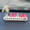 Placa de Estacionamento Temporário para Carro Novo Urso Rosa Placa de Número de Telefone para Carro em Movimento Ornamentos Criativos Fofos para Carro