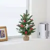 Decoração de Natal Transfronteiriça Conjunto de Árvore de Natal Flocada para Mesa de Casa 45/60cm Pacote de Árvore de Natal Enfeites DIY