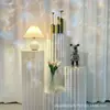 [Lámpara de luciérnaga] decoración de fondo en vivo plegable cilíndrica de papel columna romana columna plegable decoración de guía de carretera