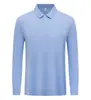 Camisa Polo Base de Manga Larga 7A Antibacteriana Refrescante Algodón-Poliéster Elástico 210g Otoño e Invierno Casual de Manga Larga para Negocios