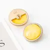 Botões Metálicos Combinados com Acrílico Dourado de Guangdong em Estoque para Casacos, Trench Coats, Casacos de Lã e Botões Estilo Chanel