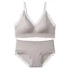 Conjunto de Lingerie Fio Dental Sexy de Renda Puro Desejo Costas Bonitas Conjunto de Sutiã Costas Bonitas Push-up Suporte Lateral Sem Aro Feminino