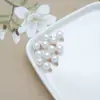 Accesorios para Colgar Perlas de Cobre DIY Colgante de Perla Redonda en Forma de Gota de Alta Imitación Accesorios para Joyería DIY de Ropa y Pulseras