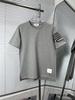 Ventas Directas de Fábrica Tb Versión Alta Verano 25 Bordado de Cuatro Barras Envolvente Forma de Serpiente Manga Corta Cuello Redondo Tops para Mujer Camiseta