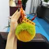 Piel de Conejo Rex Sintética Cosas Buenas Suceden Colgante para Llavero Bola de Felpa Decoración para Mochila Evento de la Empresa Persimmon Regalo