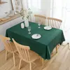 Mantel de lino de color liso, mezcla de algodón y lino, engrosado, diseño liso, estilo simple, adecuado para mesas de comedor, irradia una estética nórdica sofisticada, también adecuado para mesas de café