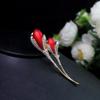 Broche de Rosa Estilo Coreano 2025, Simples Elegante, Corsage Elegante e da Moda, Anti-Exposição, Acessórios de Terno Personalizados