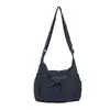 Bolsa de Ombro Casual Simples Estilo Japonês e Coreano, Bolsa Transversal Leve com Design Xadrez, Grande Capacidade, Bolsa de Tecido Estudantil Estilosa e Versátil