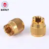 Conector Redondo de Latón Mecanizado CNC Carcasa Metálica Conector de Señal Ferretería Cabezal de Contacto Mecanizado