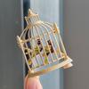 Broche con forma de jaula de pájaro, nuevo, elegante y sencillo, estilo retro, galvanizado, con ramillete de pájaro y animal que gotea, venta al por mayor