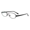 Armazones Metálicos para Gafas Estilo Coreano para Mujer, Ovalados Modernos Artísticos Plateados Adelgazantes Retro Aspecto Sencillo, Adecuados para Lentes de Graduación