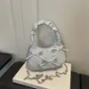 Bolso de Hombro Individual Casual con Personalidad Estilo Coreano Dulce Plisado para Mujer con Lazo de Moda Textura de Alta Calidad Bolso Cruzado Elegante