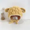 Gorro de Punto Pequeño de Dinosaurio para Niños con Protección para las Orejas Otoño e Invierno Cortavientos Cálido para Niños y Niñas Estilo Coreano Estilo Dibujos Animados Gorro Cortavientos