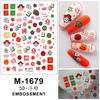 Adesivos 5D Empossados para Nail Art de Ano Novo 2024 Leão Tridimensional Despertar Ano do Dragão Fortuna Mahjong com Adesivos de Unha Adesivos